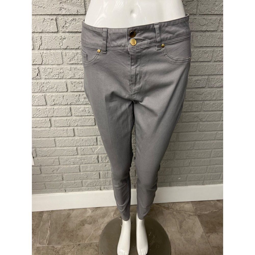 Iman Gray Short Stretch Jeans Size 8